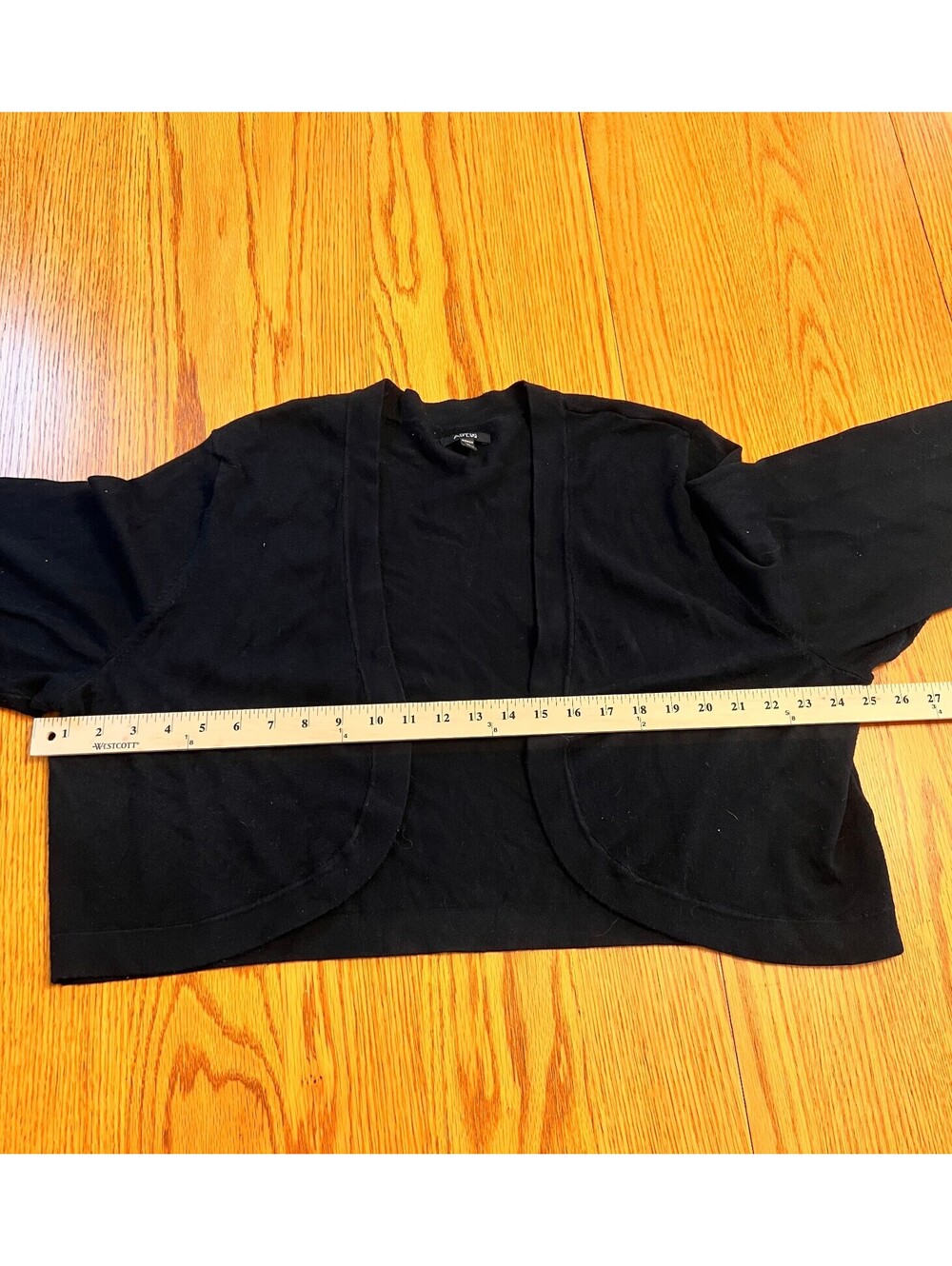 Apt. 9 Women's Black Open Front Cardigan Sweater Size 1X - Picture 3 of 7